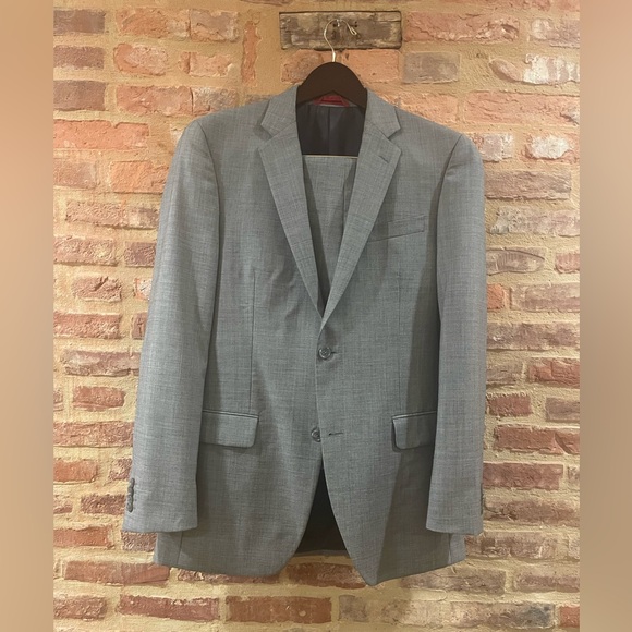 Alfani slim fit stretch suit jacket (38 L) and pants (30 x 32) - Picture 1 of 11